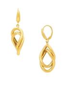 Lord & Taylor 14k Yellow Gold Link Drop Earrings
