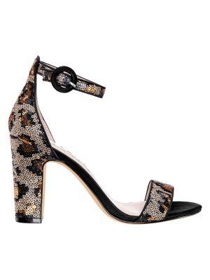 Nina Sianna Sequin Block Heel Sandals