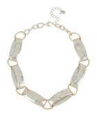 Robert Lee Morris Collection Blue Note Oval Collar Necklace