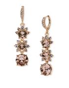 Givenchy Rose Goldplated Linear Drop Earrings