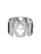 Karl Lagerfeld Double K Swarovski Crystal Bangle Bracelet