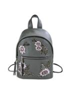 French Connection Beaded Floral Mini Backpack