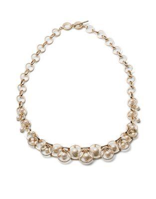 Carolee Majestic Pearl Round Glass Pearl Shaky Necklace