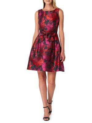Tahari Arthur S. Levine Floral Jacquard Fit-&-flare Dress