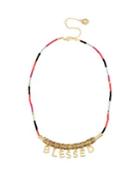 Bcbgeneration Affirmation Colorful Threaded Blessed Frontal Necklace