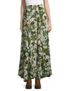 Free People Ankle Length Floral-print Wrap Skirt