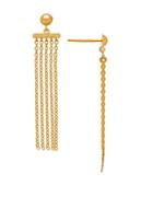 Lord & Taylor 14k Gold Chainlink Linear Drop Earrings