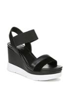 Franco Sarto Kashmir Leather & Suede Wedge Slingback Sandals