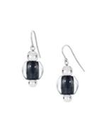 Gold And Honey Mini Drop Rhodium-plated & Lucite Earrings