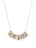 Kenneth Cole New York Kaleidoscope Delicates Multi-colored Beaded And Stick Frontal Pendant Necklace