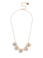 Betsey Johnson Flower Crystal Frontal Necklace