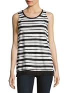 Lord & Taylor Striped Cotton Tank Top