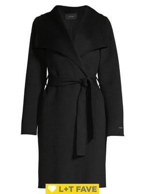 T Tahari Wool-blend Wrap Coat