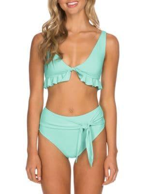 Isabella Rose Double Take Ruffled Swim Top