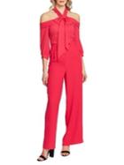 Cece By Cynthia Steffe Vivid Vibes Cold-shoulder Jumpsuit