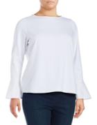 Lord & Taylor Plus Bell-sleeve Blouse