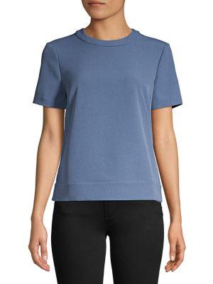 Anne Klein Button-back Short-sleeve Top