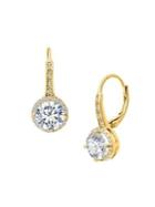 Lord & Taylor 14k Goldplated Sterling Silver & Crystal Leverback Earrings