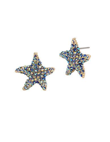 Betsey Johnson Glitter Reef Pave Starfish Stud Earrings