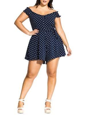City Chic Plus Fresh Spot Playsuit