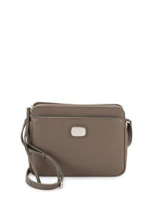 Donna Karan Zip Leather Crossbody Bag