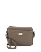 Donna Karan Zip Leather Crossbody Bag