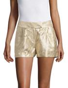 Rachel Zoe Chou Metallic Jacquard Silk Blend Shorts
