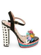 Betsey Johnson Polka Tassel Platform Sandals