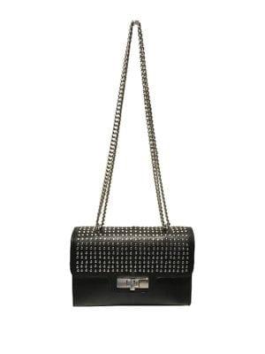 Steve Madden Clear Pinstud Mini Flap Crossbody Bag