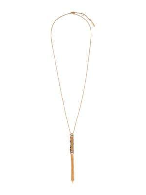 Sole Society Tassels & Fringe Goldtone Pendant Necklace
