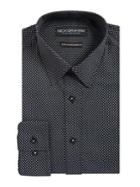 Nick Graham Modern-stretch Fit Dot-print Button-down Shirt