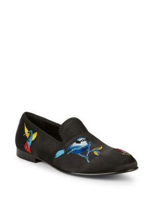 Tallia Enrico Embroidered Smoking Slippers