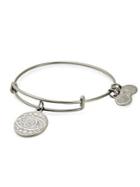 Alex And Ani Gunmetal-tone Glitter Eye Charm Bracelet