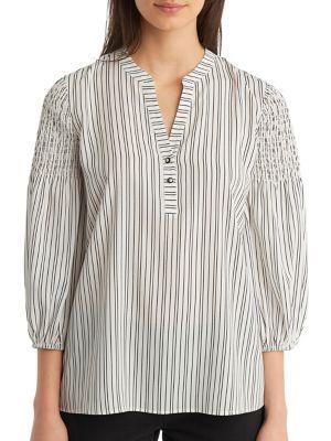 Karl Lagerfeld Paris Striped Smock Blouse