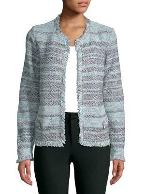 Nic+zoe Open Front Tweed Jacket