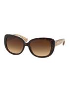 Coach 56mm Laurin Gradient Injected Square Frame Sunglasses