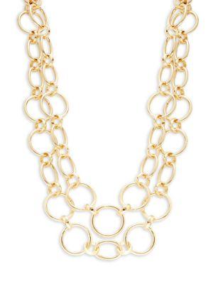 Design Lab Lord & Taylor Goldtone Double Link Necklace