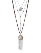 Lucky Brand Rock Crystal Layered Necklace