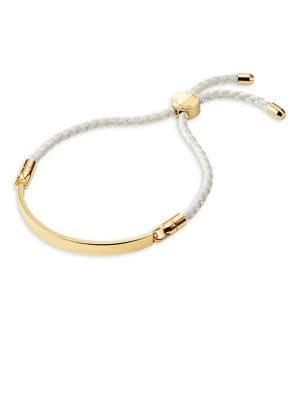 Michael Kors Custom Kors 14k Goldplated Sterling Silver And Silk Interchangable Bracelet Cord