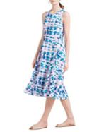 Donna Karan Printed Sleeveless Midi Dress