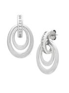 Lord & Taylor Diamonds And Sterling Silver Drop Earrings