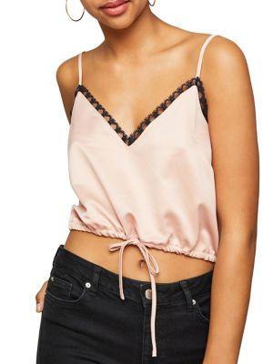 Miss Selfridge Lace Drawstring Blouse