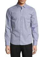 Black Brown Mirco-dot Button-down Shirt