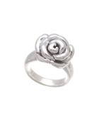 Lord & Taylor Sterling Silver Oxidized Rose Ring