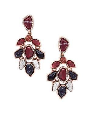 Design Lab Multi-stone Cluster Drop Earrings