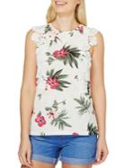 Dorothy Perkins Tropic Trim Sleeveless Top