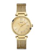 Guess Soho Goldtone And Crystal Stainless Steel Watch