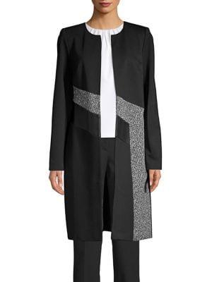 Calvin Klein Tweed Long Jacket