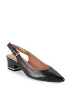 Calvin Klein Glorianne Pointy Leather Slingback Pumps