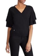 Lauren Ralph Lauren Ruffle-sleeve Top